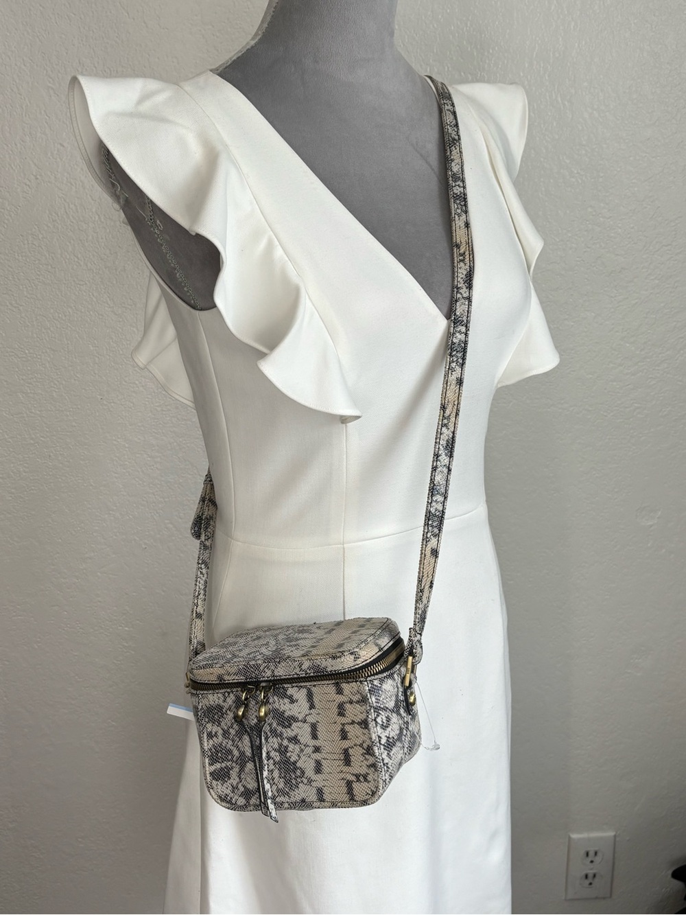 HOBO Snake Print Small Crossbody Bag